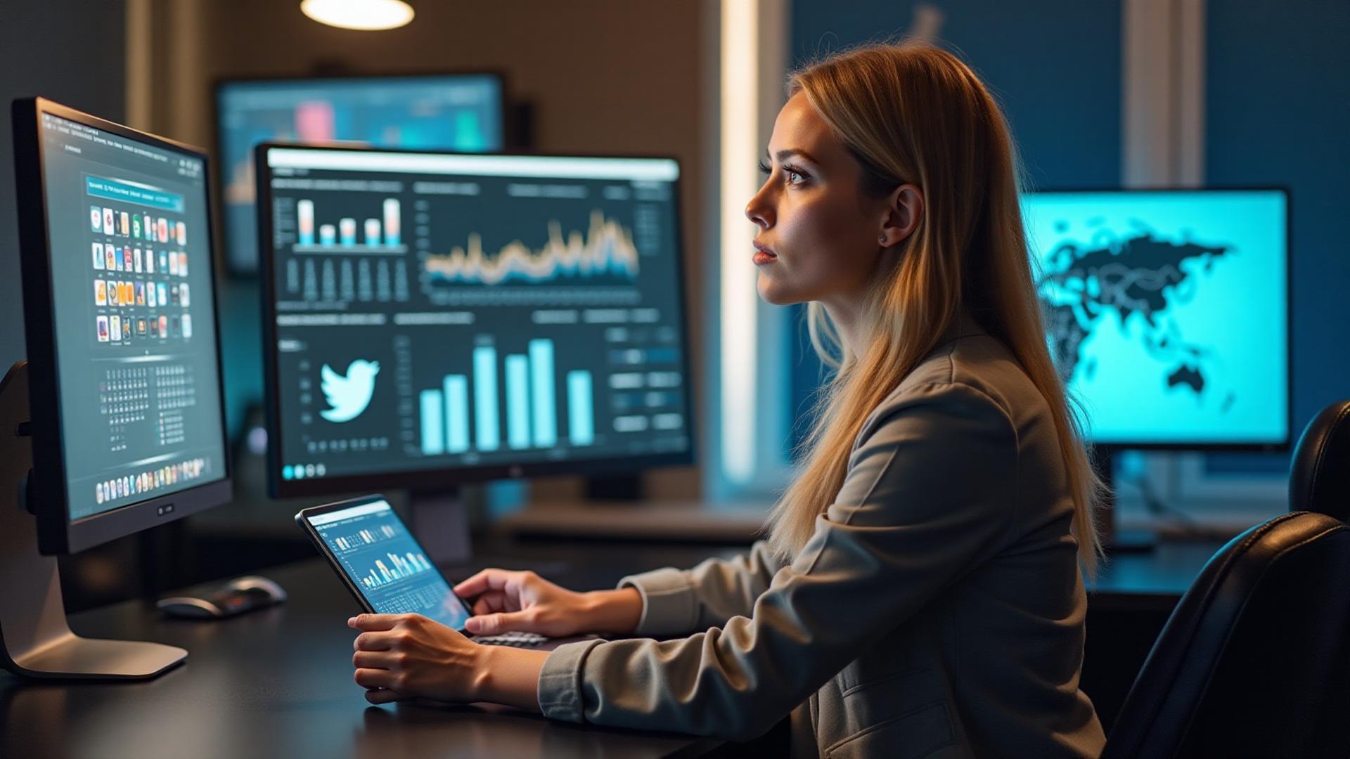 Social Media Manager hero image showing professional collaboration